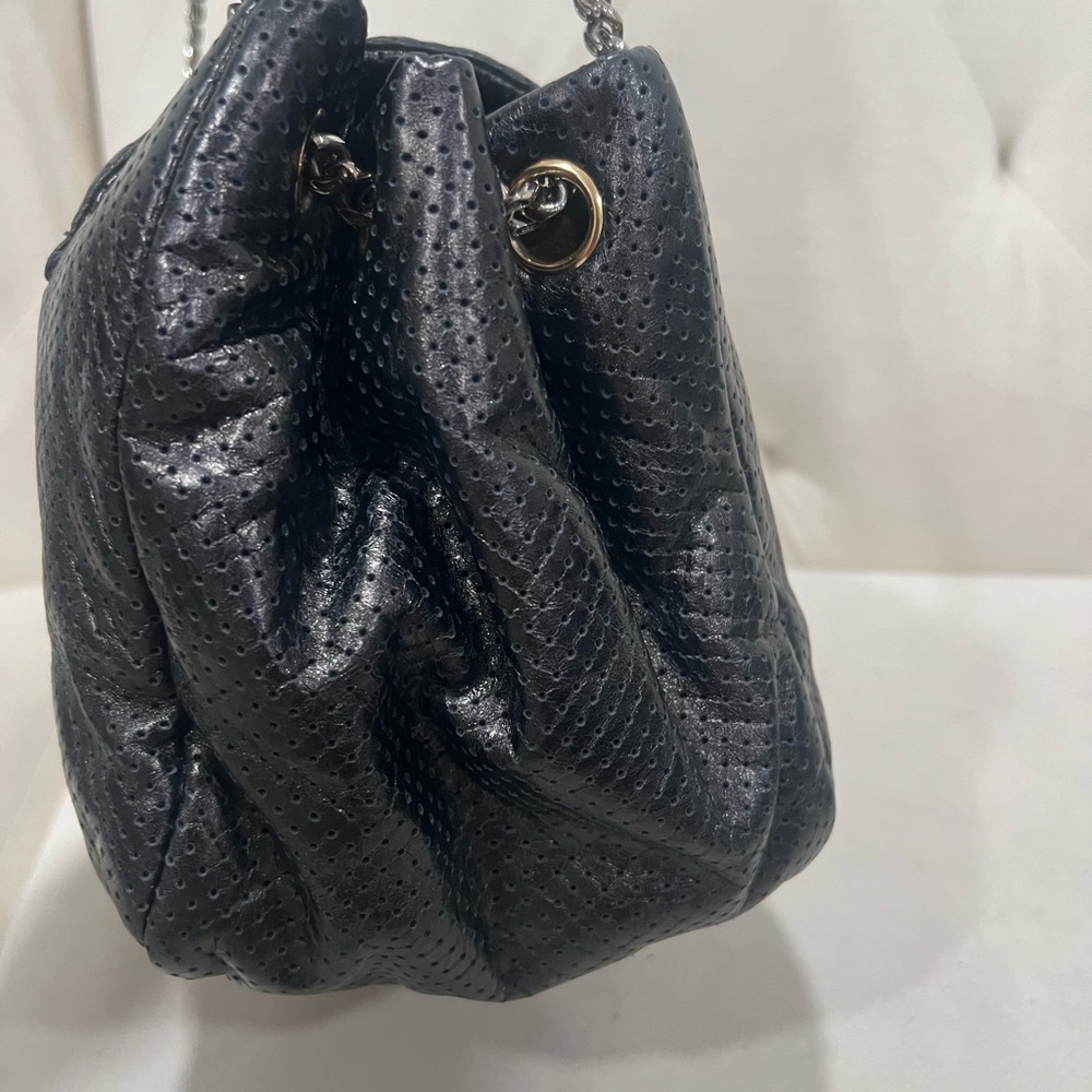 Chanel Perforated Accordion Flap Bag in Black Leather - Picture 4 of 15
